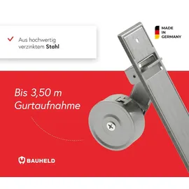 BAUHELD Rolladen Gurtwickler Unterputz Maxi 23mm mit Abdeckplatte 105mm Weiß