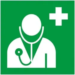 Gramm Medical Symbol Arzt, Kunststoff, 200 x 200 mm