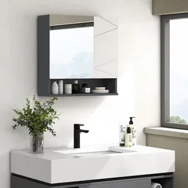 kleankin Spiegelschrank 17 cm grau
