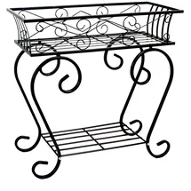 Garden Pleasure Blumenständer 28 x 58 x 59 cm Schwarz