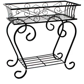 Garden Pleasure Blumenständer 28 x 58 x 59 cm Schwarz