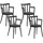 Beliani Esszimmerstuhl 4er Set Schwarz