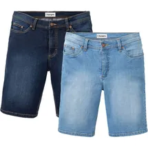 bonprix Jeansbermudas Blau 62