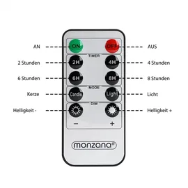 monzana LED Kerzen 10 St. weiß