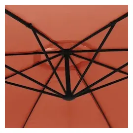 vidaXL Ampelschirm Ø 350 cm terracotta-rot