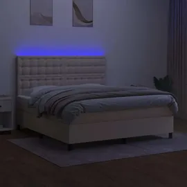 vidaXL Boxspringbett 180 x 200 cm Creme