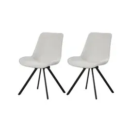 xonox.home Drehstuhl Emilia Webstoff creme 2er Set