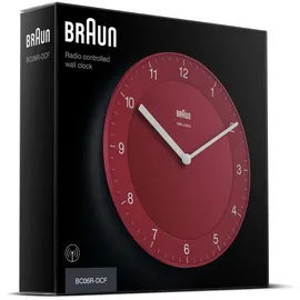 Braun BC 06 R-DCF Funkwanduhr rot