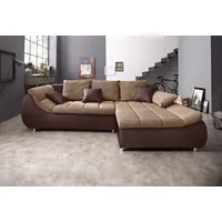INOSIGN Ecksofa »Imola elegant und bequem, aktuelle Steppung im Sitz, L-Form«, wahlweise mit Bettfunktion