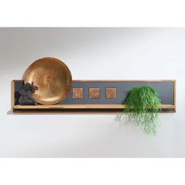 Massivmoebel24 Wandregal 108 x 22 x 30 cm Braun