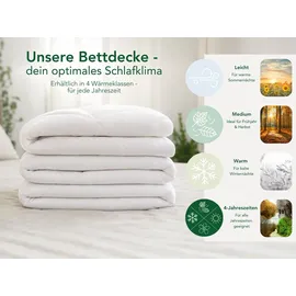 Dreamstar 2er Set Bettdecken | Winter Bettdecke für die kalte Jahreszeit | 135 x 200 cm | DREAMSTAR Eco | Weiß