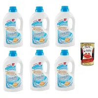 6x Spuma di Sciampagna Detersivo Lavatrice Marsiglia,Desinfizierendes Flüssigwaschmittel, 27 Wäschen, 1215ml + Italian Gourmet polpa 400g