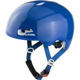 Alpina HACKNEY - Leichter, Bruchfester & Optimal Klimatisierter Fahrradhelm Mit Nachrüstbarem LED Für Kinder, blue gloss, 47-51 cm