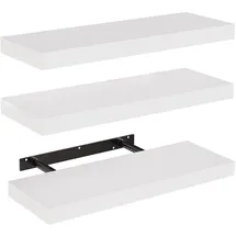 STOREMIC Wandregal, Regale Weiß Wand 40cm, 3er-Set Schweberegal Weiss, Moderne