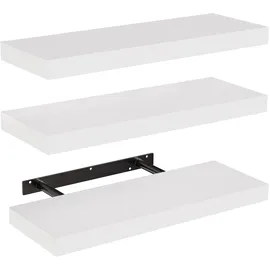 STOREMIC Wandregal, Regale Weiß Wand 40cm, 3er-Set Schweberegal Weiss, Moderne