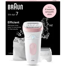 Braun Silk-épil 7 7-030 Weiß/Flamingorosa
