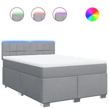 vidaXL Boxspringbett 140 x 200 cm Hellgrau