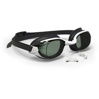 Schwimmbrille Korrekturgläser getönte Gläser Einheitsgrösse - BFit schwarz, schwarz|weiß, L -6 / R -2