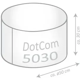 Sitting Point Sitzsack Dotcom Woolly Stoff Weiß