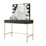 Lukmebel Lookway Schminktisch Schwarz, Holzwerkstoff, 104x78x50 cm, Schlafzimmer, Schminktische