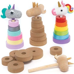 Einhorn Holzstapelsets  (pro Set 2) Zum Selbstgestallten