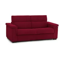2-sitzer Schlafsofa Rigolato, Schlafsofa Fürs Wohnzimmer, Gepolstert, Abnehmbar, 100 % Made In Italy-qualität, 185x95 H100 Cm, Rot - Dmora