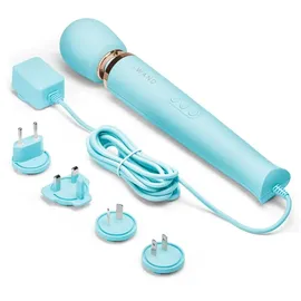 Le Wand Powerful Plug-In Vibrating Massager“ mit 6 Vibrationsmodi in 10 Intensitäten, blau