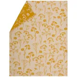 David Fussenegger Wohndecke Jade 'floral' 150 x 200 cm Senf - Gelb