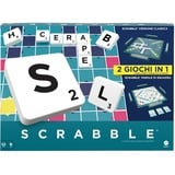 Mattel Games Scrabble Zwei in Eins, Version: Italienisch, HXW03