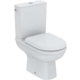 Ideal Standard Exacto Kombipaket Stand-Tiefspül-WC für Kombination, spülrandlos, mit WC-Sitz, R006901,