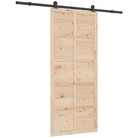 vidaXL Schiebetür rechts 90 x 208 cm braun