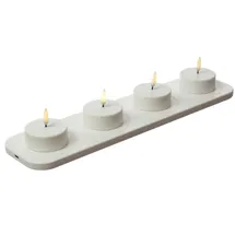 uYuni LED Maxi Teelichter 4 St. weiß