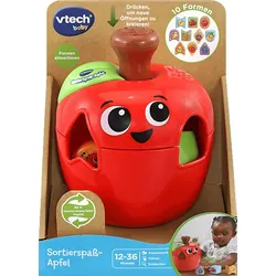 VTECH Sortierspaß-Apfel Sortierspielzeug, Rot/Mehrfarbig