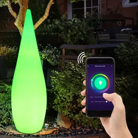 GLOBO Außen Stand Steck Lampe (inkl. RGB LED)  - weiß