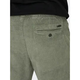 Only & Sons ONSLINUS TAP CORDUROY 0185 PANT Tapered fit 22029790 Castor gray), Normaler Bund Tunnelzug L