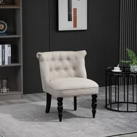 Homcom Relaxsessel Vintage Ruhesessel Relaxstuhl Polstersessel mit Knopfdesign