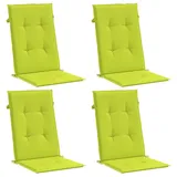 vidaXL Gartenstuhlauflagen für Hochlehner 4 STK., Gartenstühle Sitzauflagen, Sitzkissen Polsterauflagen UV-Beständig, Hochlehner Auflagen, Hellgrün Stoff