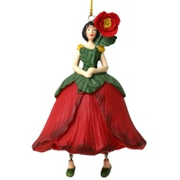 ROSEMARIE SCHULZ Heidelberg Dekofigur Blumenmädchen Mohnblume zum Hängen Dekohänger Blumen Deko-Objekt rot