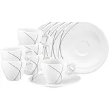 SELTMANN WEIDEN Espressotassen mit Untertassen Trio Highline 110 ml 6er Set