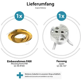 ledscom.de FABI 2er Pack rund gold
