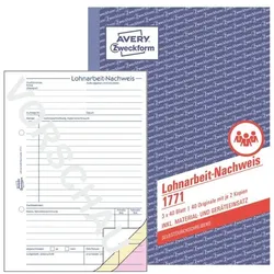 Avery Zweckform Lohnarbeit-Nachweis A5 gelb