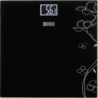 EMOS Digitale Personenwaage/Waage/Gewichtswaage/Körperwaage, Digitalwaage aus Sicherheitsglas, Tragkraft 0-180kg, LCD-Anzeige,