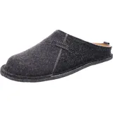 Rohde Herren Pantoffel Wollfilz Hausschuh Lucca-H 6942, Größe:46 EU, Farbe:Schwarz - Schwarz - 46