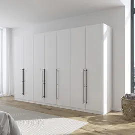 Rauch Kleiderschrank RAUCH "Drehtürenschrank Schrank Garderobe Wäscheschrank Schlafzimmer AVOLA", weiß (alpinweiß), B:315cm H:210cm T:54cm, Holzwerkstoff, Schränke, Kleiderschrank, mit hochwertigen Stangengriffen in Schwarz aus Metall MADE IN GERMANY, Topseller