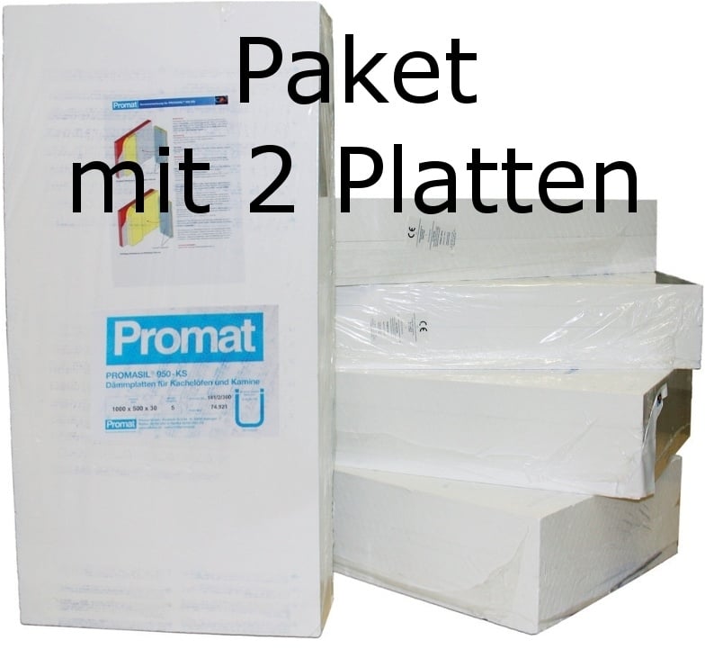 Promat PROMASIL 950-KS 80mm 2x Wärmedämmplatten Brandschutz A1 DIN 4102