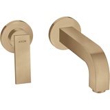 Hansgrohe Axor Citterio 2-Loch Waschbeckenarmatur mit Hebelgriffen und Rosetten 220mm Brushed Bronze