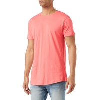 URBAN CLASSICS T-Shirt, Shaped Long Tee Pink (Coral), XS