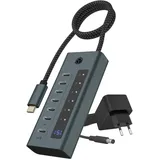 Icy Box USB 3.2 Gen 2 (3.1 Gen 2) Type-C 10000 Mbit/s, IB-HUB1457-C31