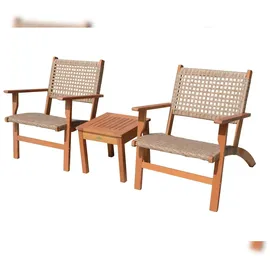 Gravidus Sitzgruppe SONORA Lounge Möbel Eukalyptus Kunststoff Holz