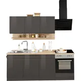 kochstation Küchenzeile KS-Virginia 210 cm braun